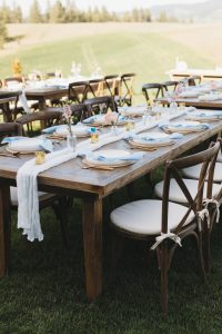 wedding table all set up with no guests